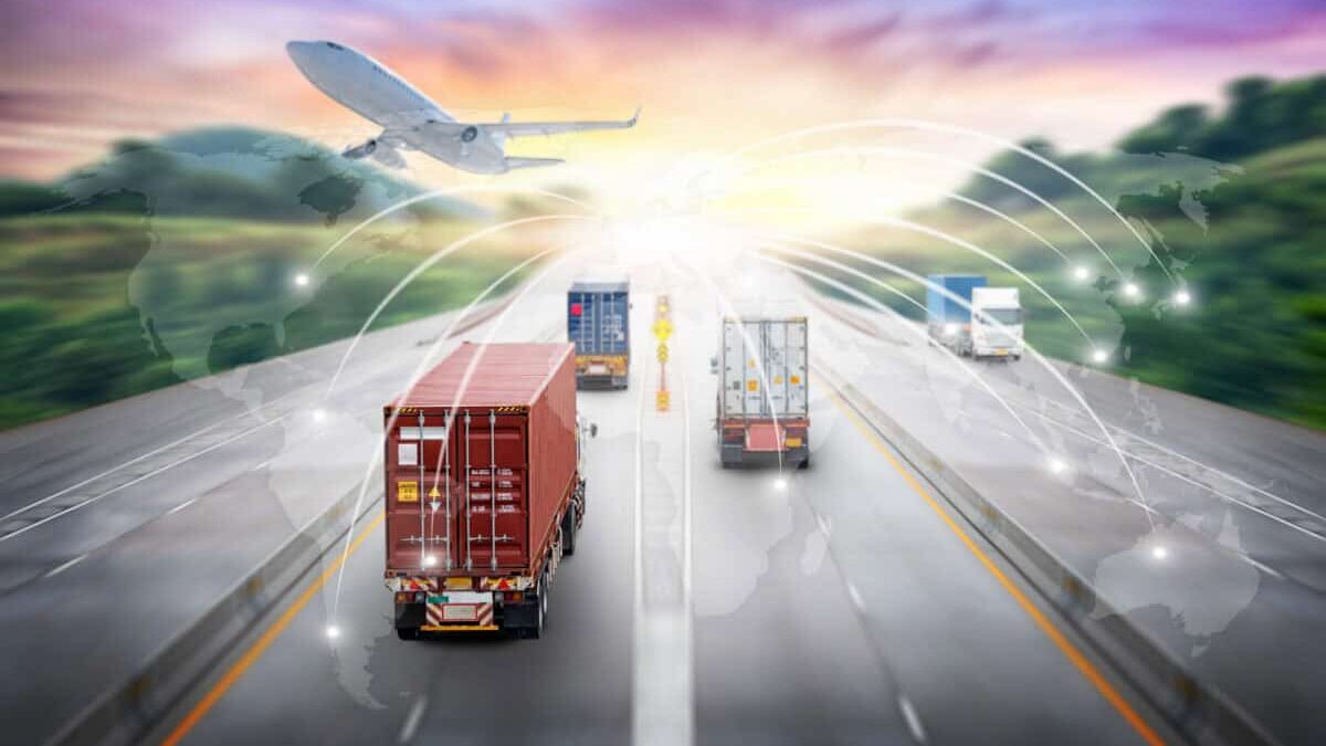 truck transport on highway