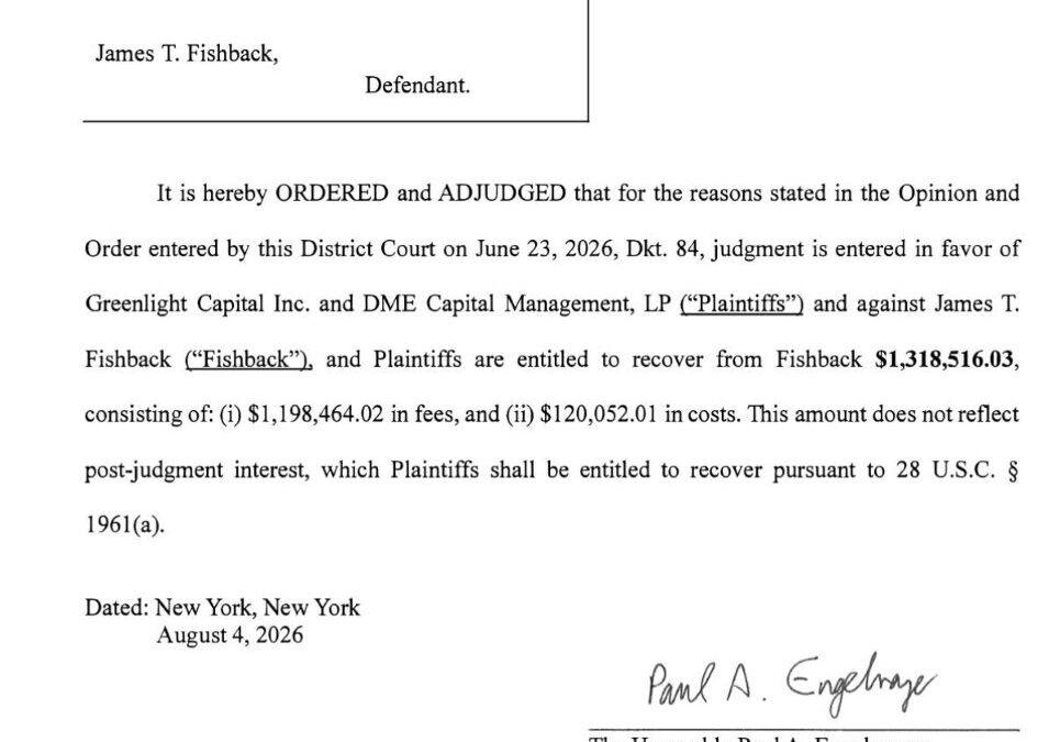 Fishback final judgment