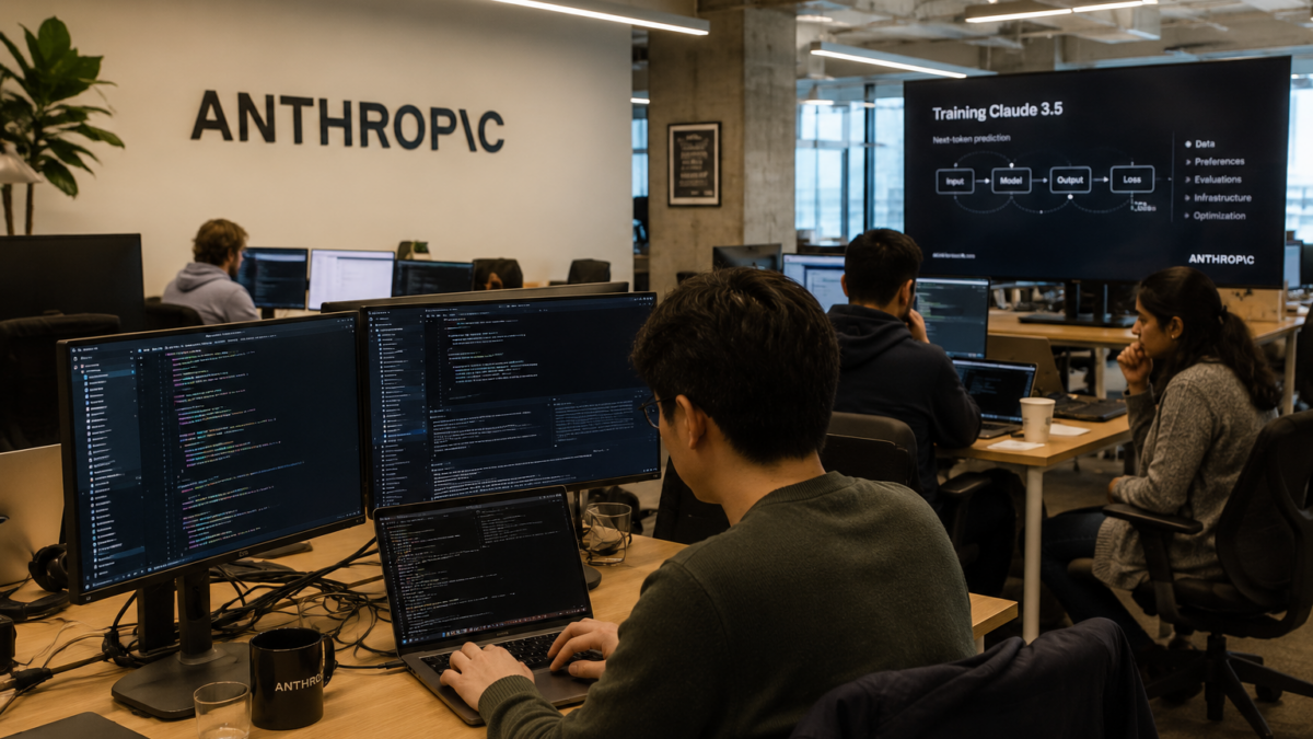 Anthropic engineers at office